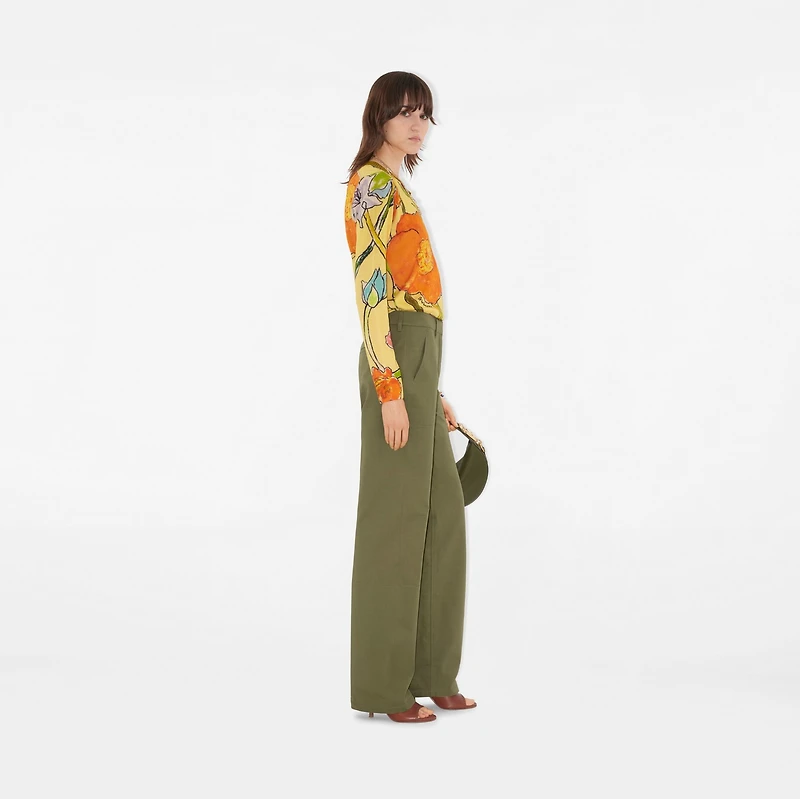 Highgrove Cascading Flowers Wool Sweater in Yellow - Women | Burberry® Official