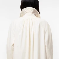 Long Tropical Gabardine Tickhill Car Coat in Tundra white - Women | Burberry® Official