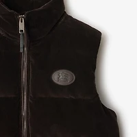 Corduroy Puffer Gilet in Clove brown - Men, Cotton | Burberry® Official