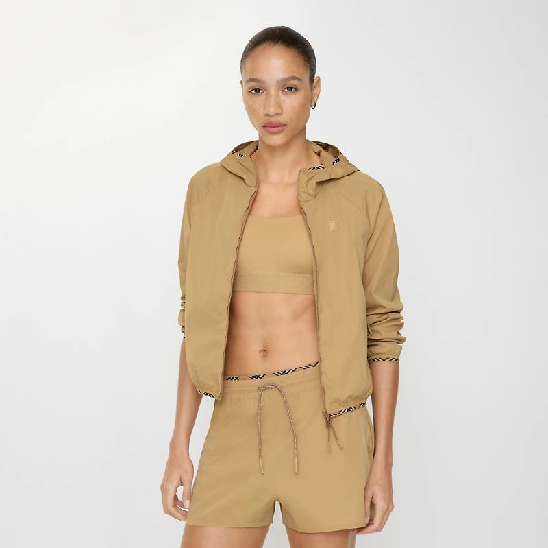 Stretch Nylon Shorts in Beige - Women | Burberry® Official