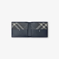 Pop Check Bifold Wallet in Midnight blue - Men | Burberry® Official