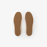 Leather Knight Runner Sneakers​ in Dove beige - Women | Burberry® Official