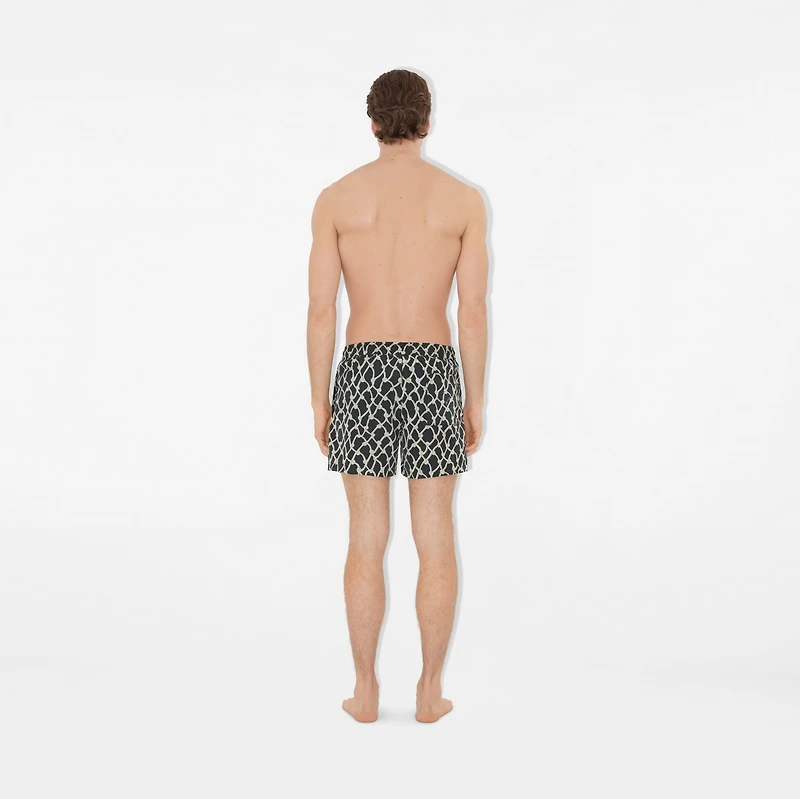 Knot Nylon Swim Shorts in Magnet - Men | Burberry® Official