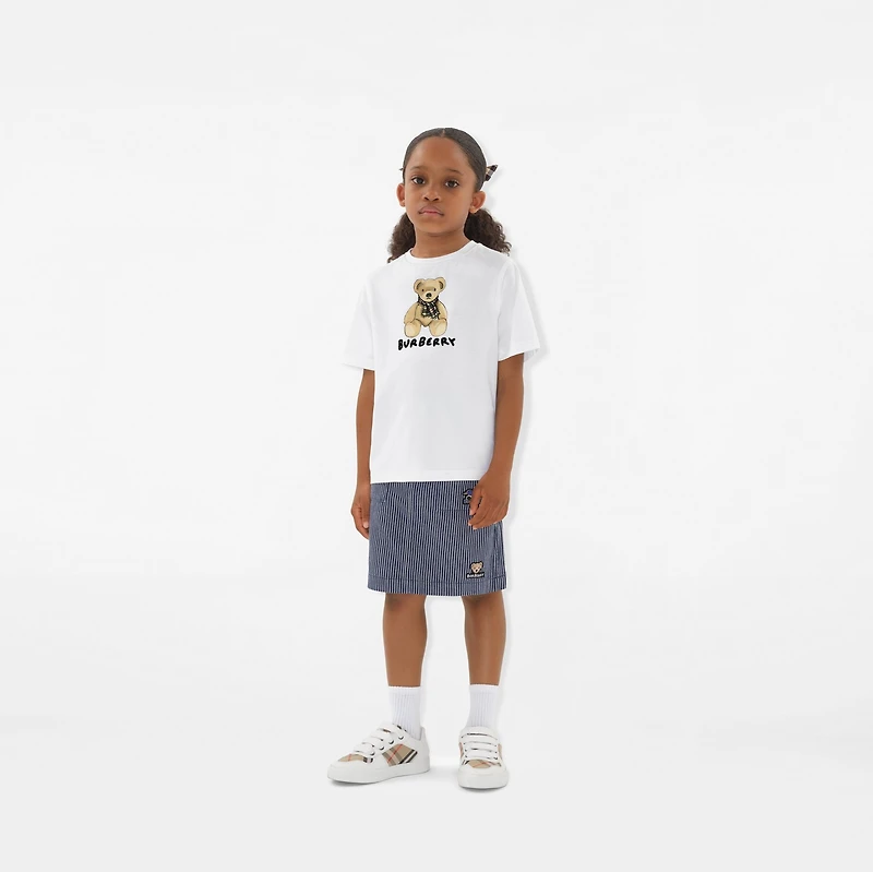 Thomas Bear Cotton T-shirt in White | Burberry® Official