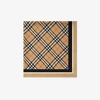 Check Silk Scarf in Sand | Burberry® Official