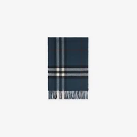 Check Cashmere Scarf in Mast blue | Burberry® Official