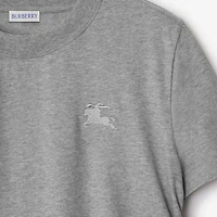 Festival Cotton T-shirt in Pale grey melange - Women | Burberry® Official