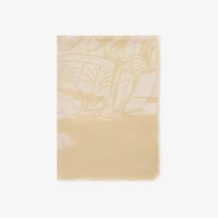 Wide EKD Wool Scarf in Sand | Burberry® Official