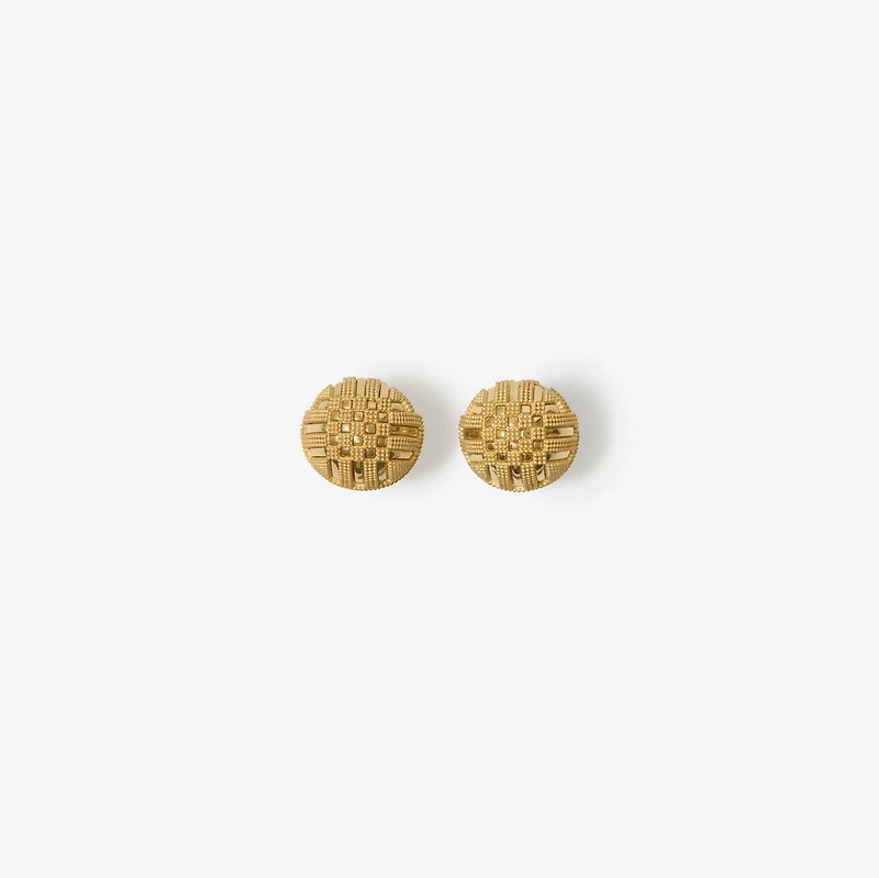Check Granulation Sphere Earrings in Gold - Women | Burberry® Official