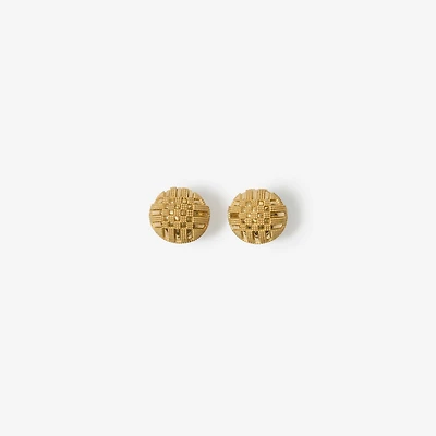 Check Granulation Sphere Earrings in Gold - Women | Burberry® Official