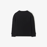 EKD Check Cotton Sweatshirt in Black | Burberry® Official