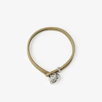 Leather B Shield Bracelet in Silver/artichoke - Men | Burberry® Official