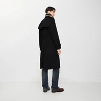 Long Kensington Heritage Trench Coat in Black - Men, Cotton Gabardine | Burberry® Official