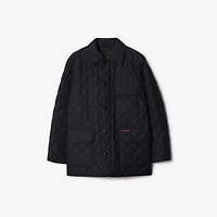 Quilted Nylon Jacket in Black