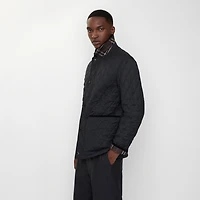 Quilted Wool Barn Jacket in Charcoal grey - Men | Burberry® Official