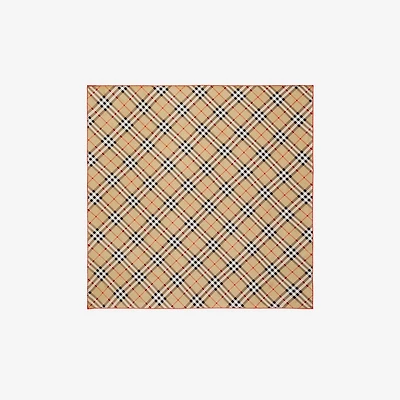 Check Silk Scarf in Sand | Burberry® Official