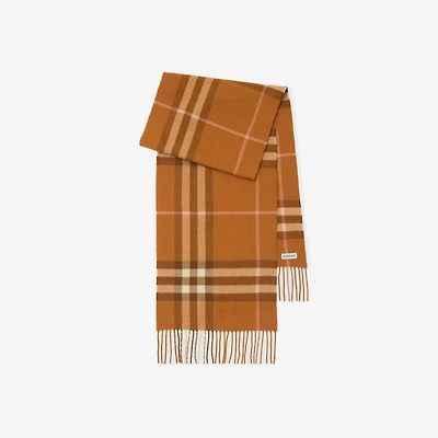 Check Cashmere Scarf in Squash | Burberry® Official