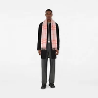 Check Cashmere Scarf in Sugar | Burberry® Official
