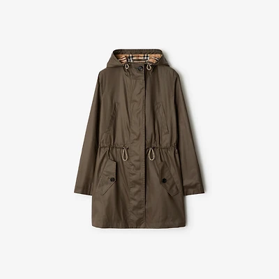 Coated Gabardine Parka in Military - Women | Burberry® Official