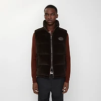 Corduroy Puffer Gilet in Clove brown - Men, Cotton | Burberry® Official