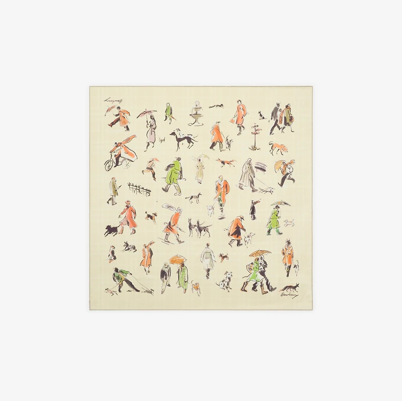 Paws on Parade Silk Scarf in Kite | Burberry® Official