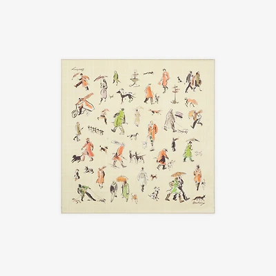 Paws on Parade Silk Scarf in Kite | Burberry® Official