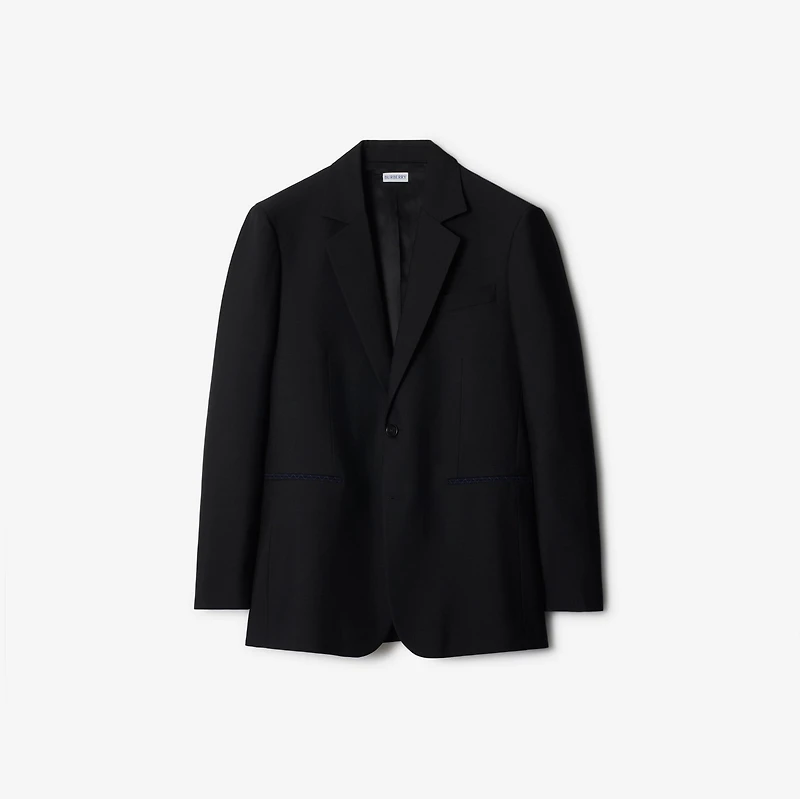 Wool Tailored Jacket in Black - Men | Burberry® Official