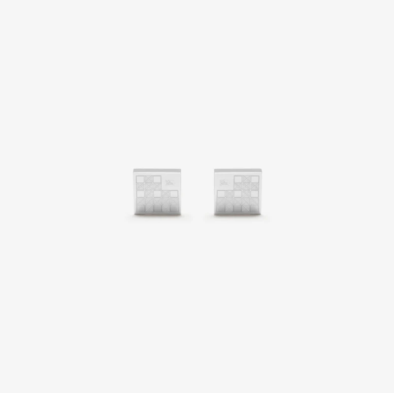 Check Prism Cufflinks in Silver - Men | Burberry® Official