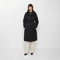 Long Nylon Hooded Puffer Coat in Black - Women | Burberry® Official