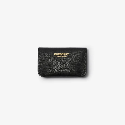 Leather Coin Case in Black - Women | Burberry® Official