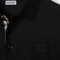 Long-sleeve Cotton Polo Shirt in Black - Men | Burberry® Official