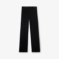Wool Tuxedo Trousers in Black - Women | Burberry® Official