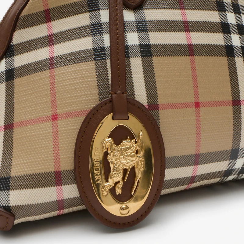 Small Check Bag in Archive beige - Women, Cotton | Burberry® Official