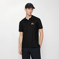 Metallic EKD Cotton Polo Shirt in Black - Men | Burberry® Official