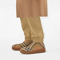Check Sock Sneakers in Sand - Children | Burberry® Official
