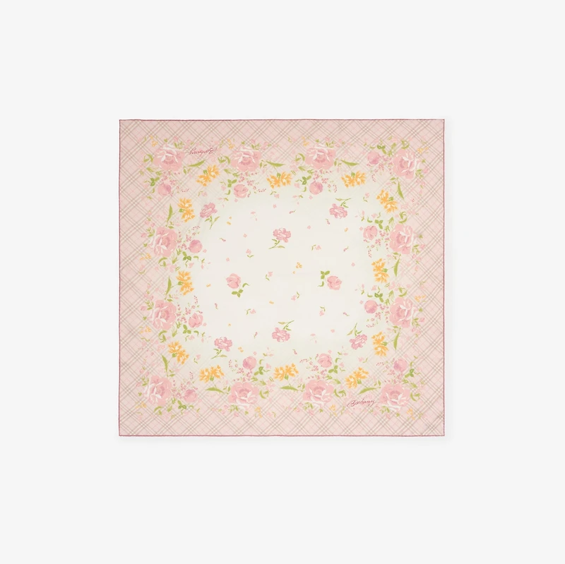 Garden Party Silk Scarf in Quartz pink | Burberry® Official