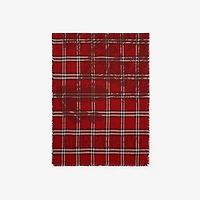 Wide EKD Check Wool Silk Scarf in Post red | Burberry® Official