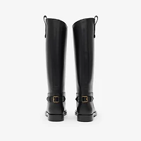 Leather Cavalier Boots in Black - Women | Burberry® Official