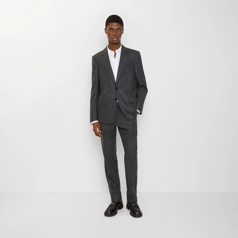 Wool Flannel Tailored Trousers in Brisk grey - Men | Burberry® Official