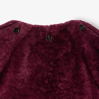 Detachable Scarf Shearling Jacket in Ruby red - Women, Suede | Burberry® Official