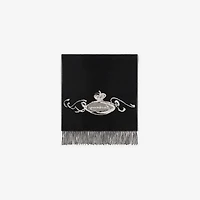 Castle Cashmere Scarf in Monochrome | Burberry® Official
