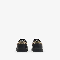 Leather Set Sneakers​ in Black/sand beige - Men | Burberry® Official