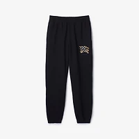EKD Check Cotton Jogging Pants in Black - Men | Burberry® Official