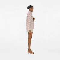Denim Shorts in Oat - Women, Cotton | Burberry® Official