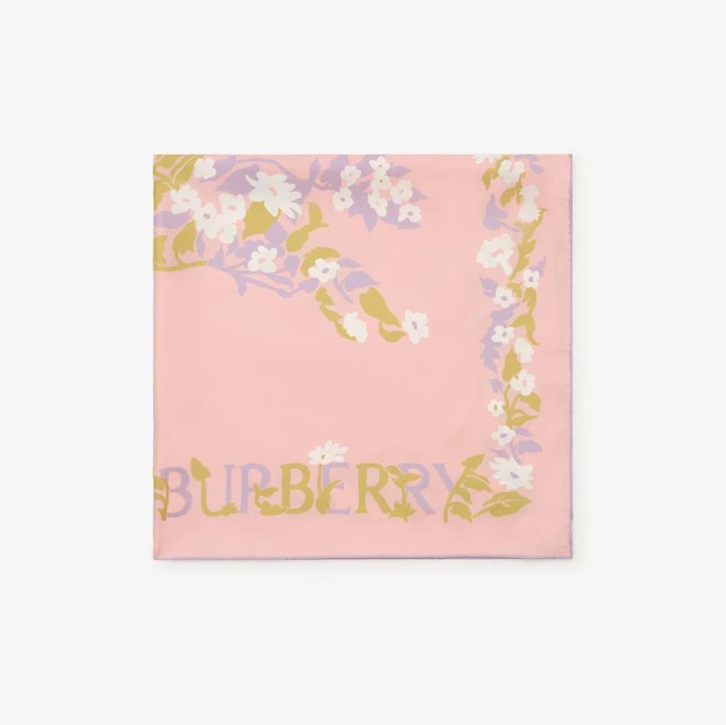 Floral EKD Silk Scarf in Quartz pink | Burberry® Official