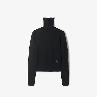 Wool Blend Sweater in Black - Women | Burberry® Official