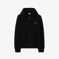 Wool Zip Hoodie in Black - Men, Cashmere | Burberry® Official