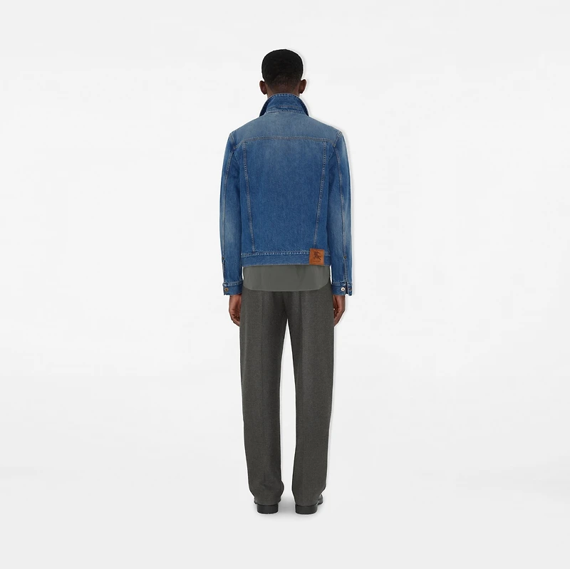 Denim Jacket in Mid blue - Men, Cotton | Burberry® Official