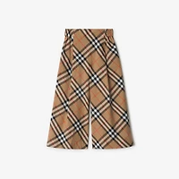 Check Cotton Trousers in Sand | Burberry® Official