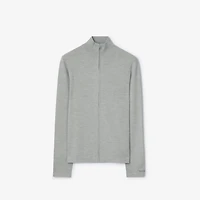 Wool Jacket in Light grey melange - Men | Burberry® Official